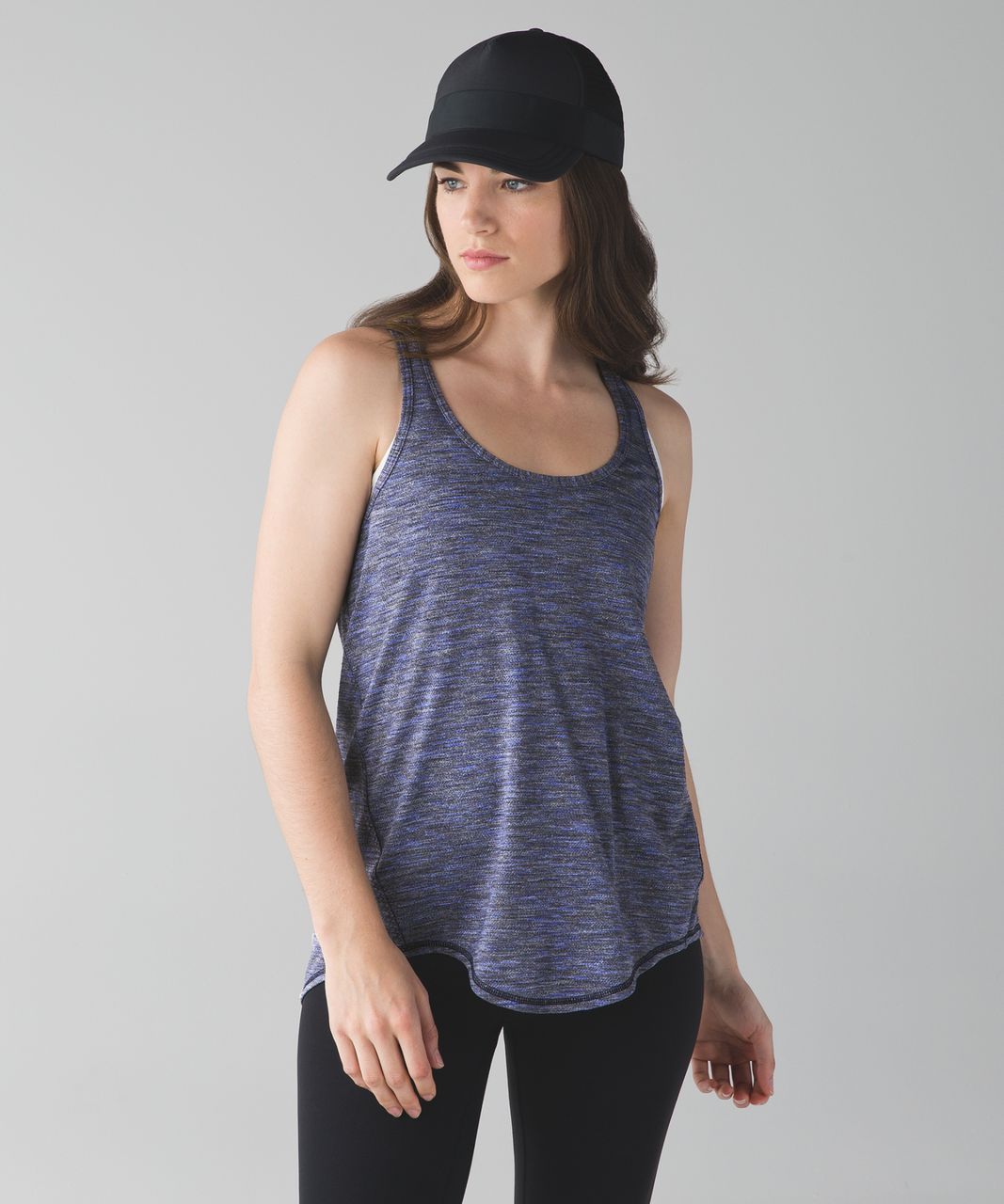 Lululemon Salute the Sun Tank - Tiger Space Dye Sapphire Blue Naval Blue