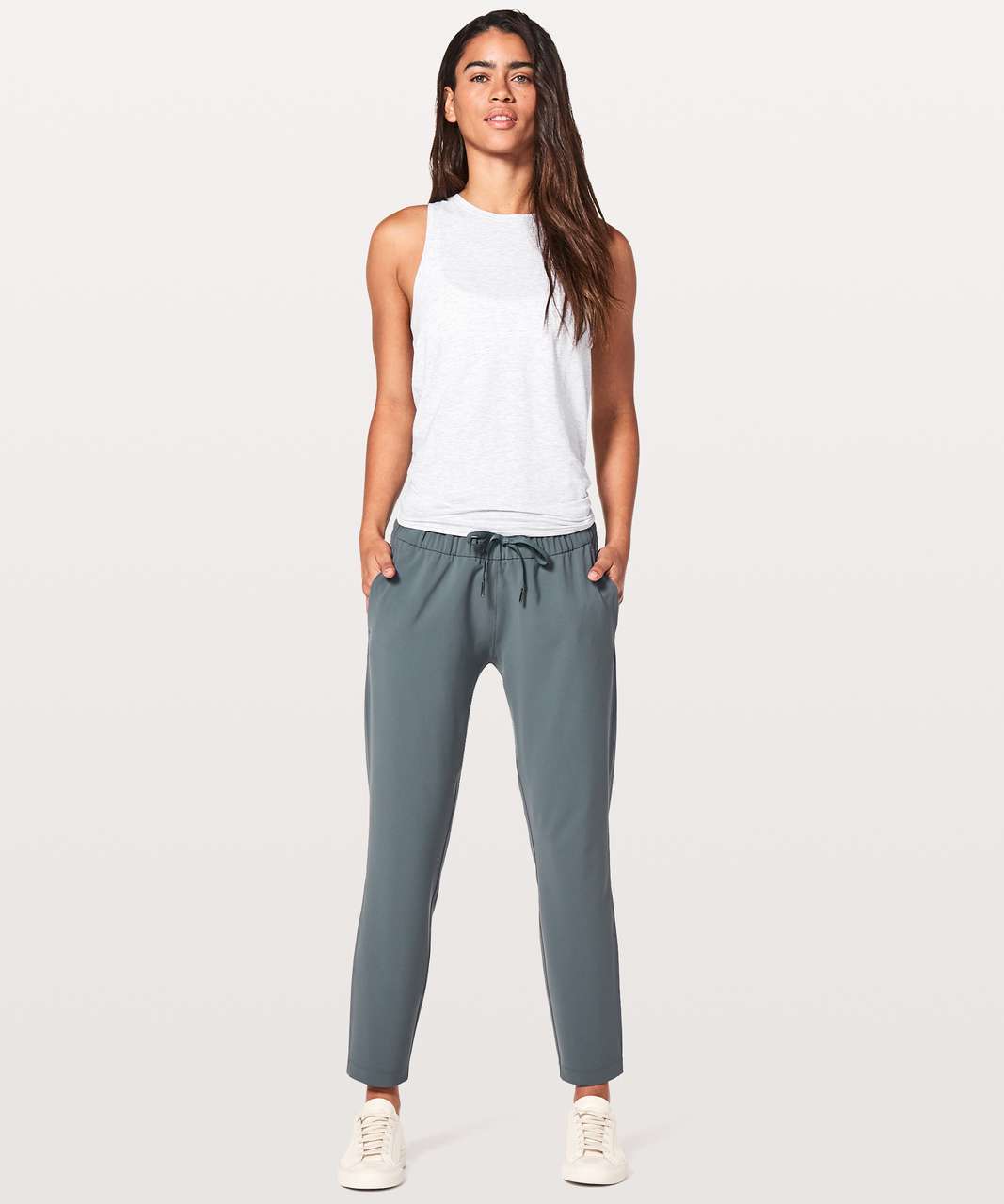 Lululemon On The Fly Pant Woven *Track Stripe - Black / Dark Olive