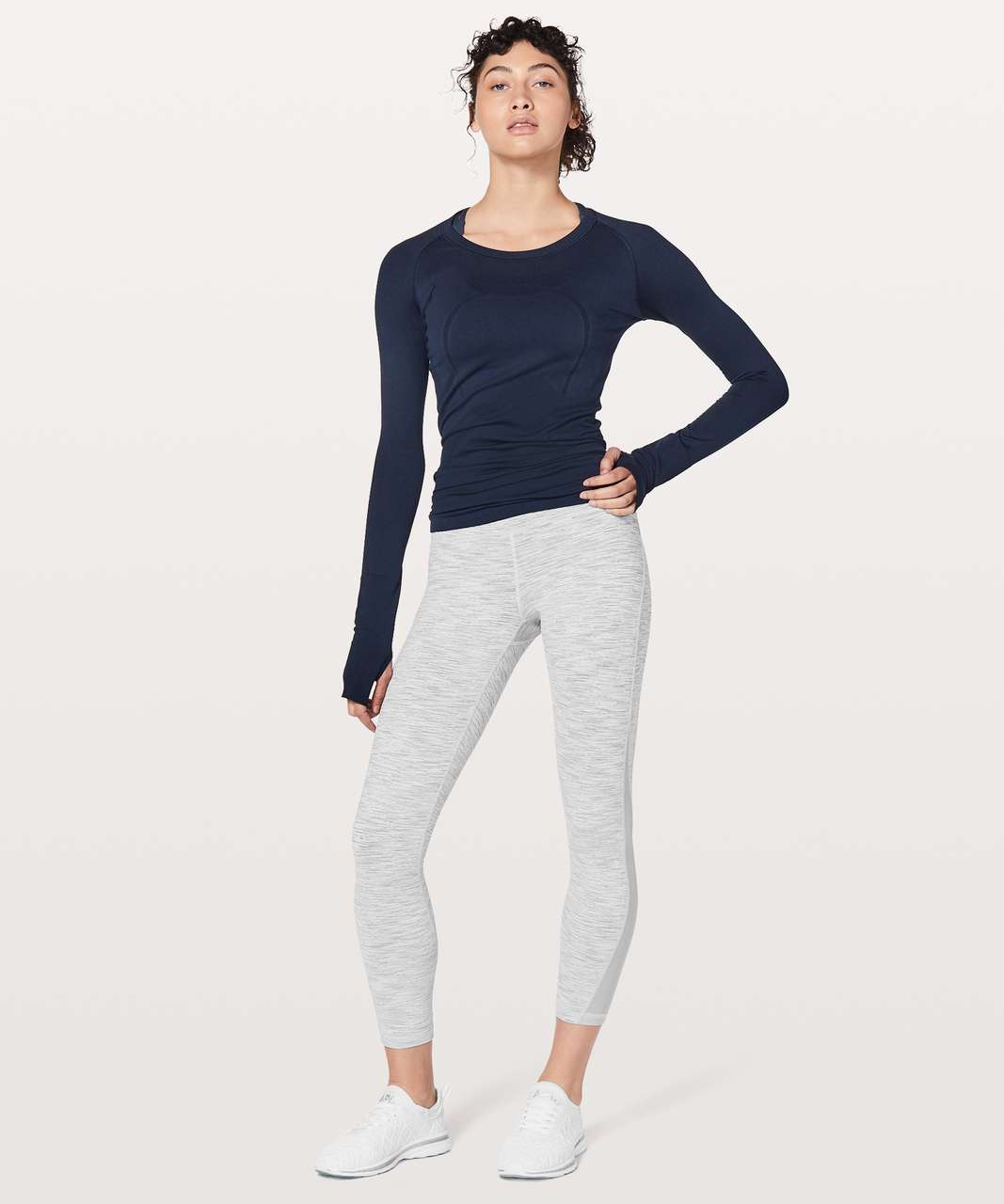 Lululemon Train Times 7/8 Pant *25 - Wee Are From Space Ice Grey Alpine  White - lulu fanatics