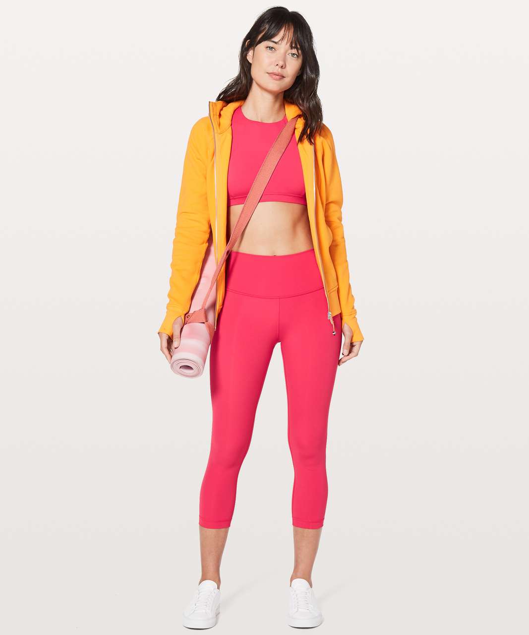 Lululemon Wunder Under Crop (Hi-Rise) *21 - Fuchsia Pink - lulu fanatics