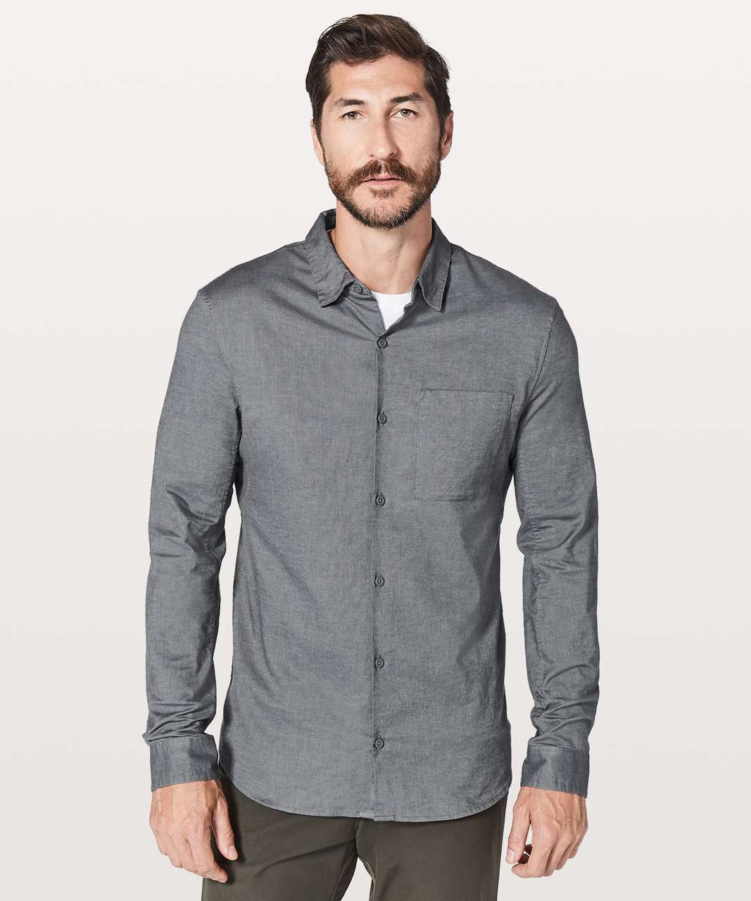 Lululemon All Town Buttondown - Light Cast / Obsidian