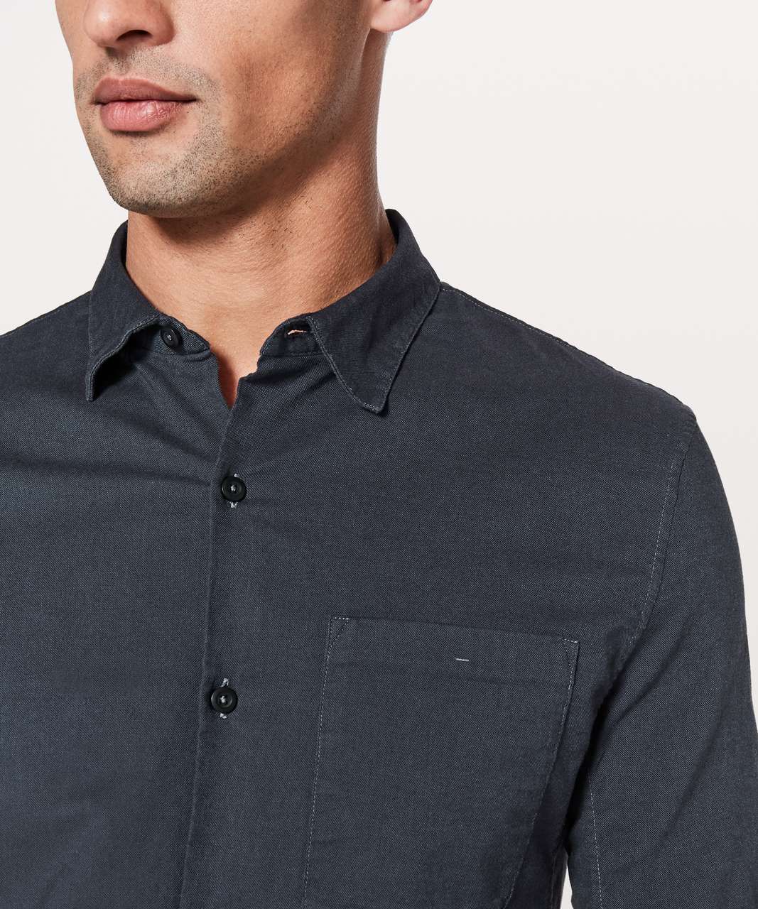 Lululemon All Town Buttondown - Mach Blue / Black