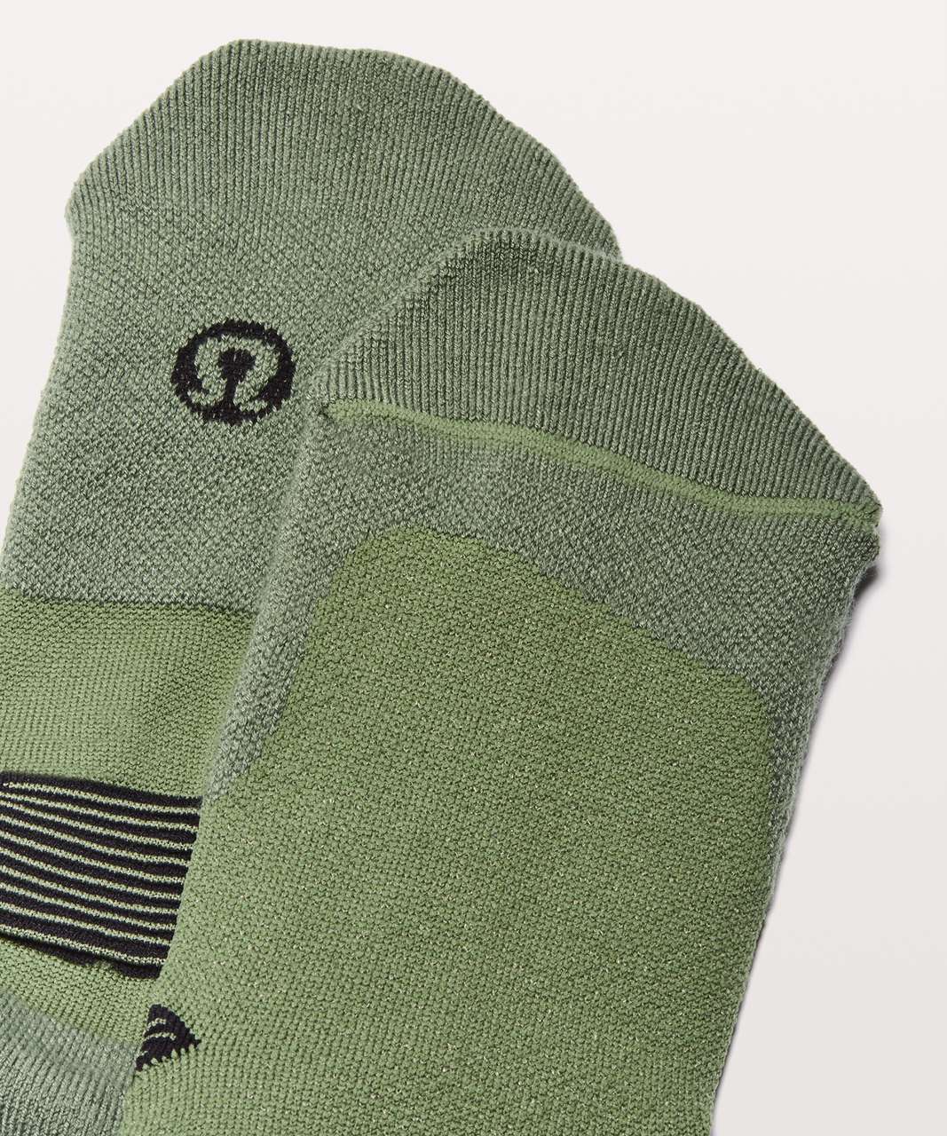 Lululemon T.H.E. Sock *Silver - Green Twill / Black