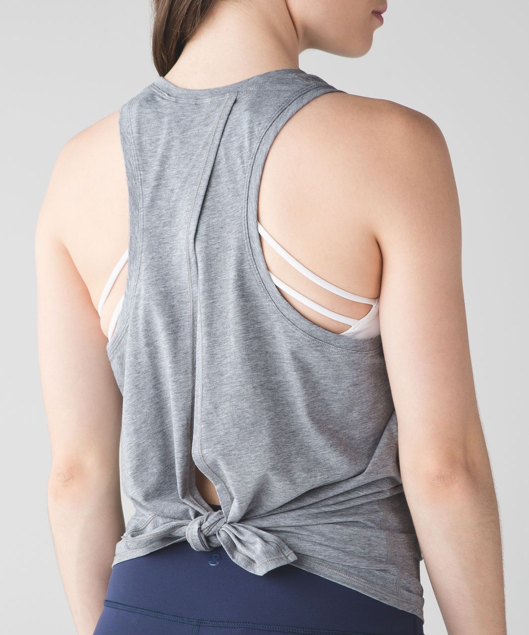 Lululemon Muscle Swing Tank - Modern Stripe Heathered Medium Grey