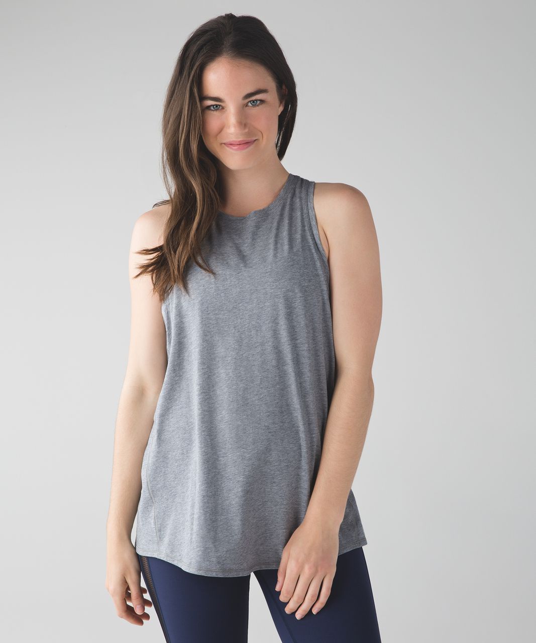 LuLuLemon Gray Sleeveless Athletic Tie-Back Shirt Women Size L - beyond  exchange