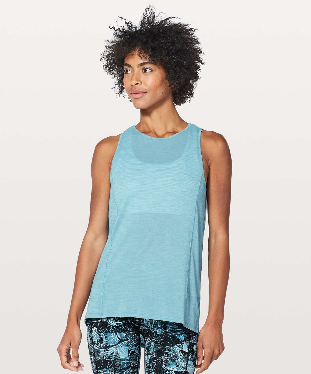 Lululemon Low Key Tank *Silver - Heathered Eton Blue