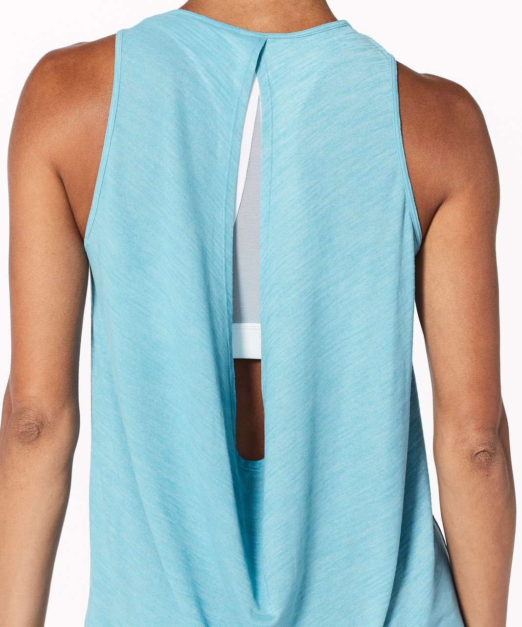 Lululemon Low Key Tank *Silver - Heathered Eton Blue