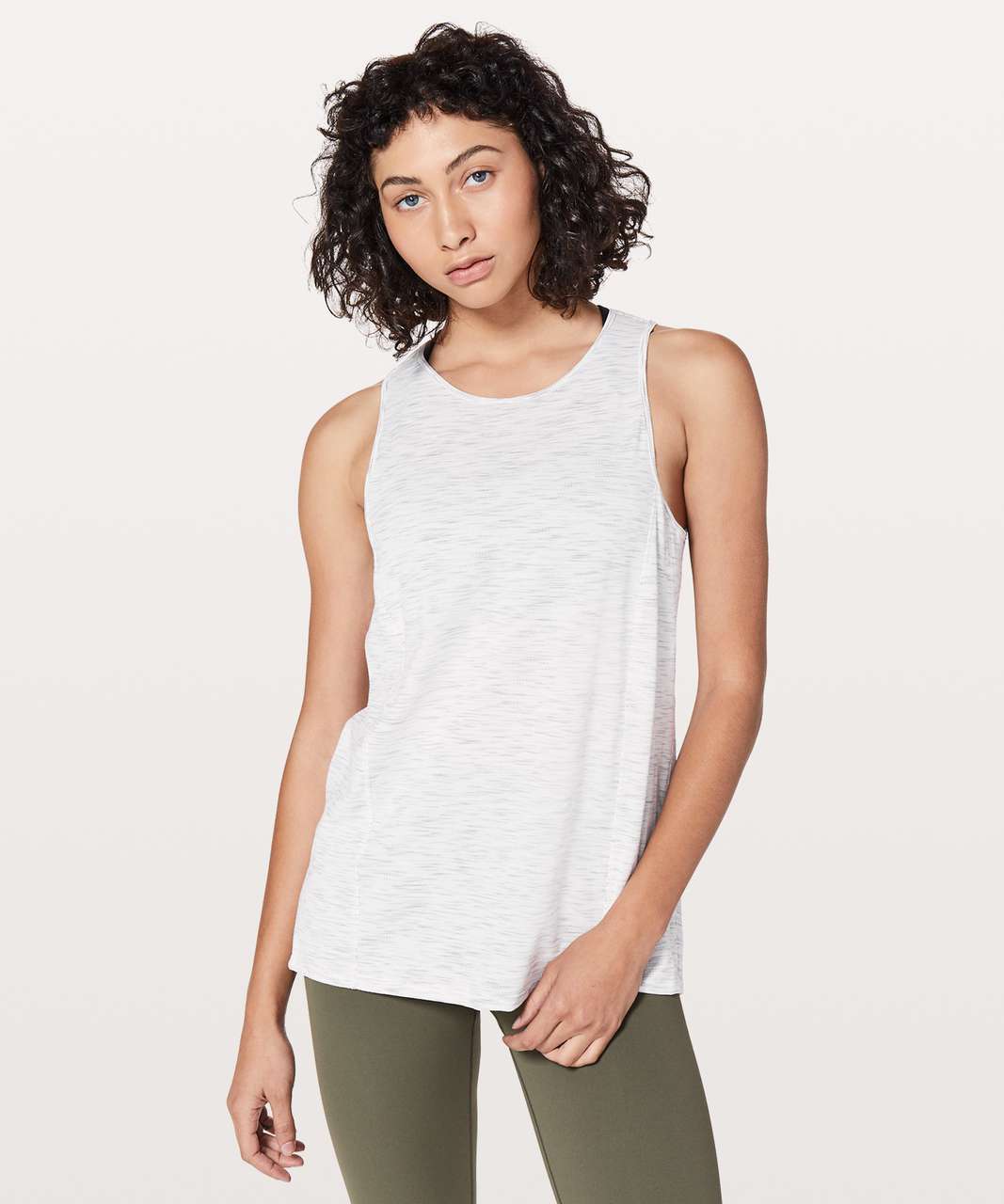 Lululemon Low Key Tank *Silver - Tiger Space Dye Hail White