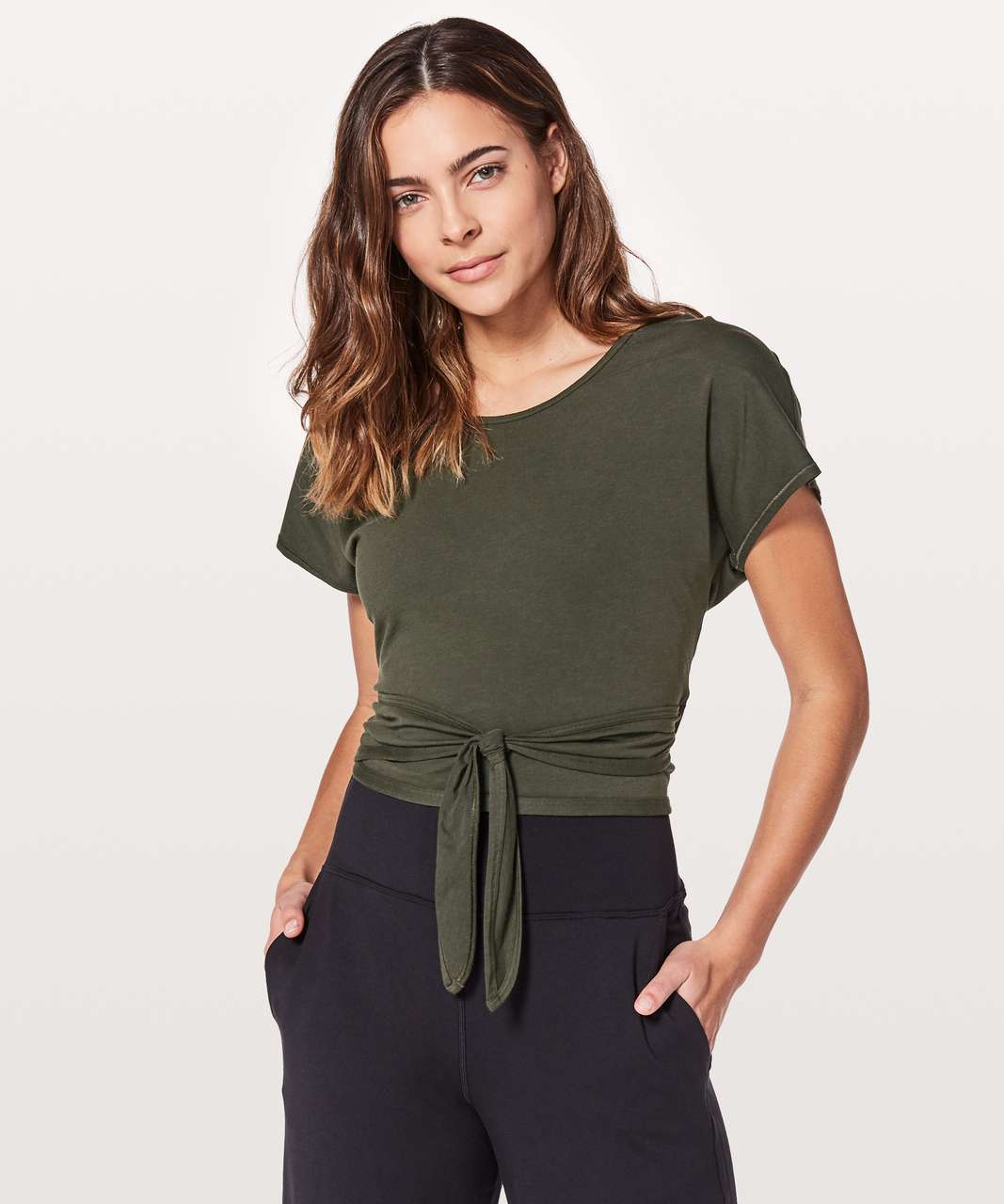 Lululemon Its A Tie Tee - Dark Olive 