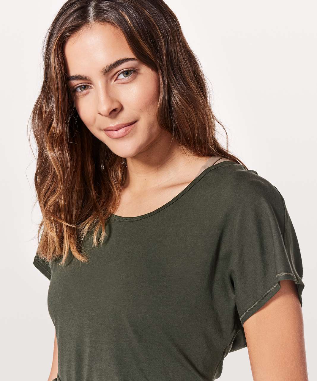 Lululemon Its A Tie Tee - Dark Olive