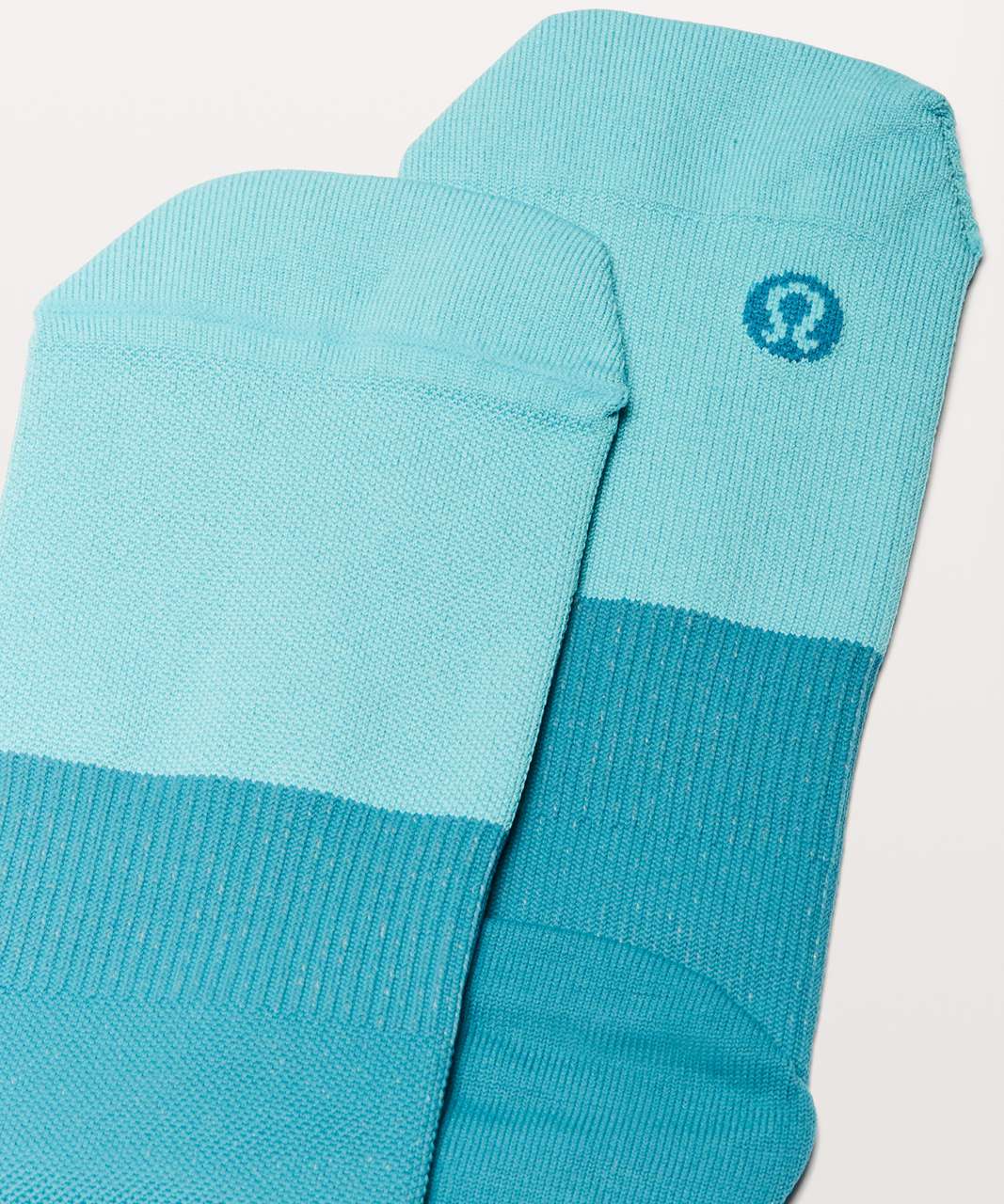 Lululemon Light Speed Sock *Silver - Eton Blue / Teal Blue