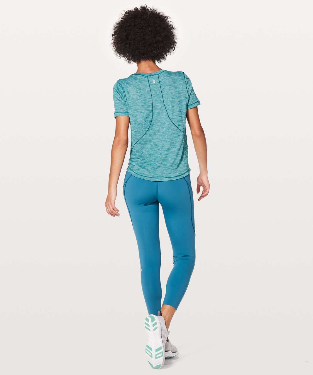 Lululemon Long Distance Short Sleeve - Heathered Pacific Teal