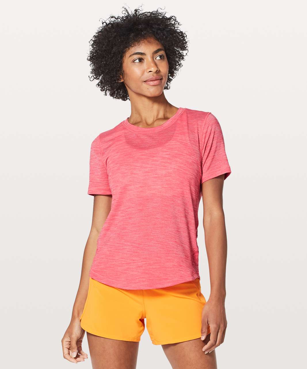 Lululemon Long Distance Short Sleeve - Heathered Glossy