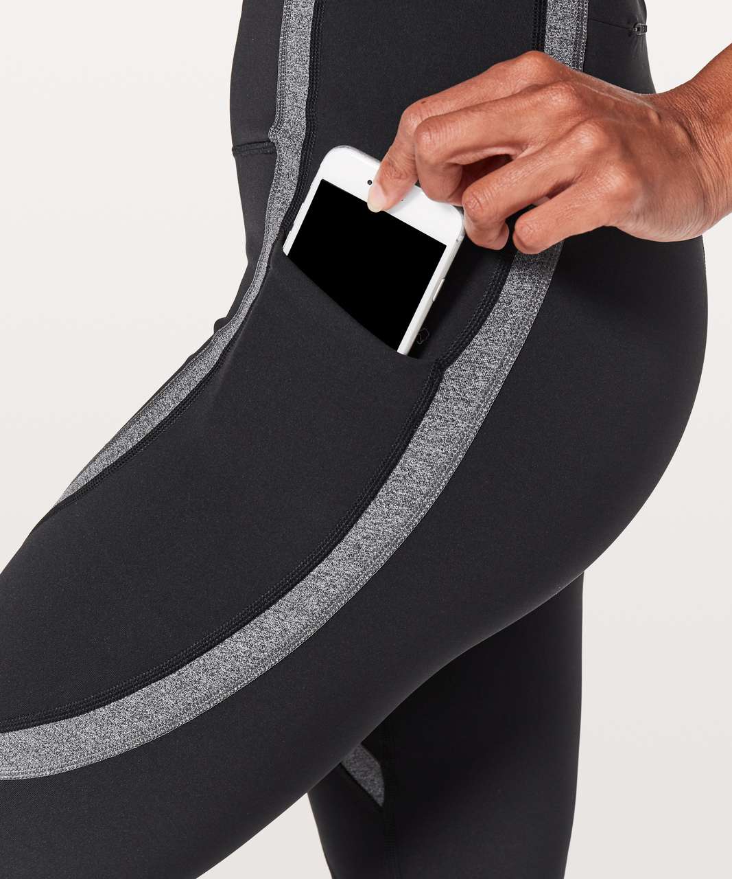 Lululemon Wild Twist 7/8 Tight *25 - Black / White / Magnet Grey - lulu  fanatics