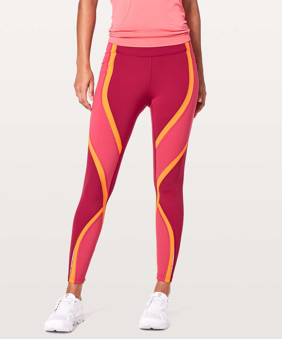 Lululemon Wild Twist 7/8 Tight *25 - Ruby Red / Fuchsia Pink / Vivid Amber  - lulu fanatics