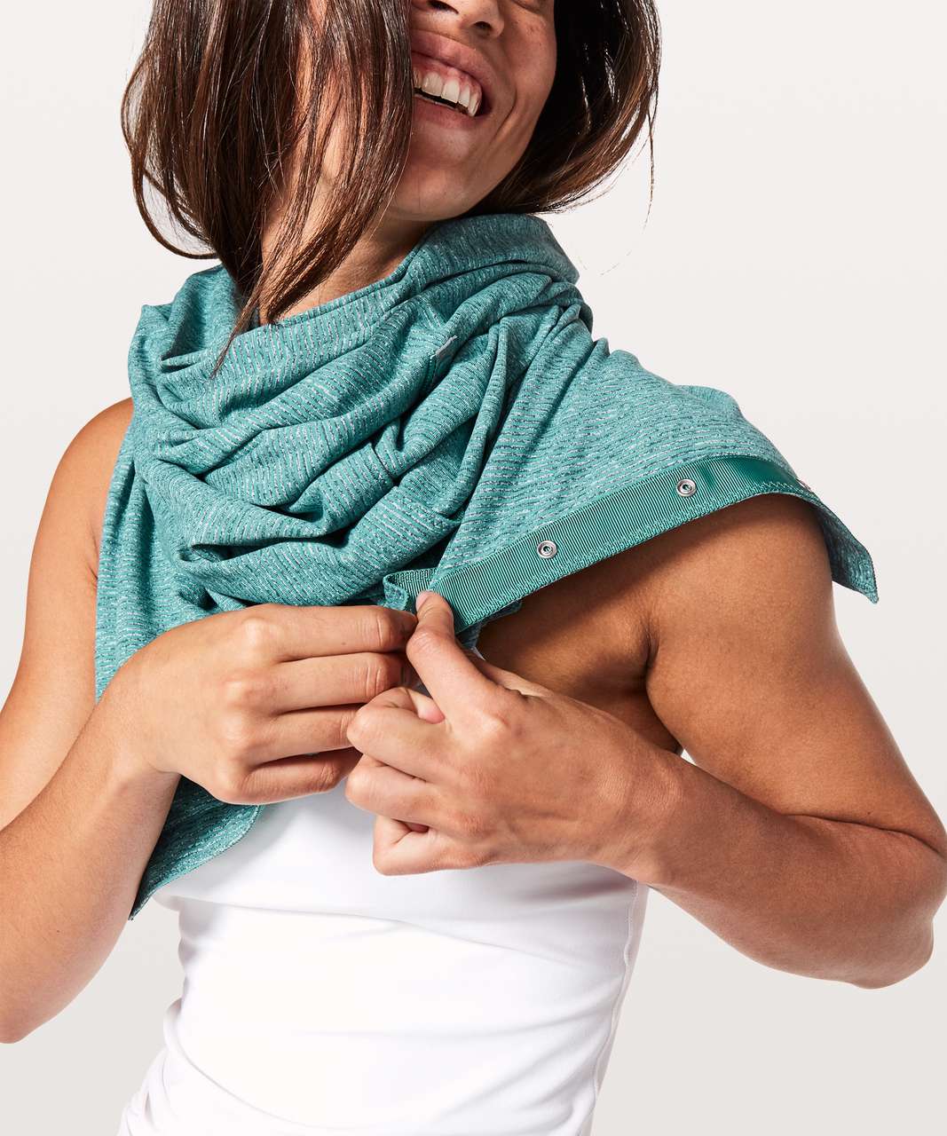 Lululemon Vinyasa Scarf *Rulu - Tonka Stripe Heathered Cascades Turquoise Sea