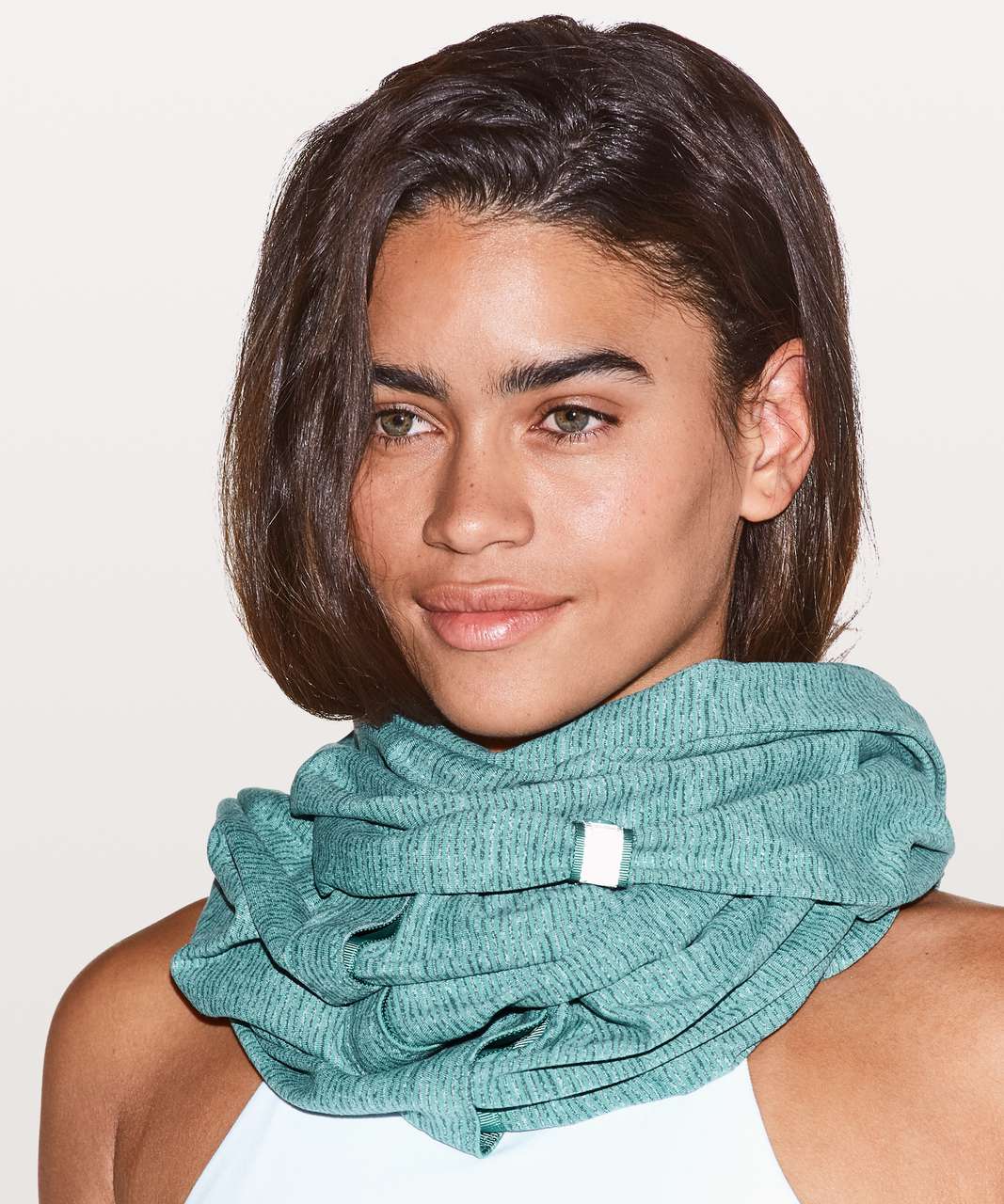 Lululemon Vinyasa Scarf *Rulu - Tonka Stripe Heathered Cascades Turquoise  Sea - lulu fanatics