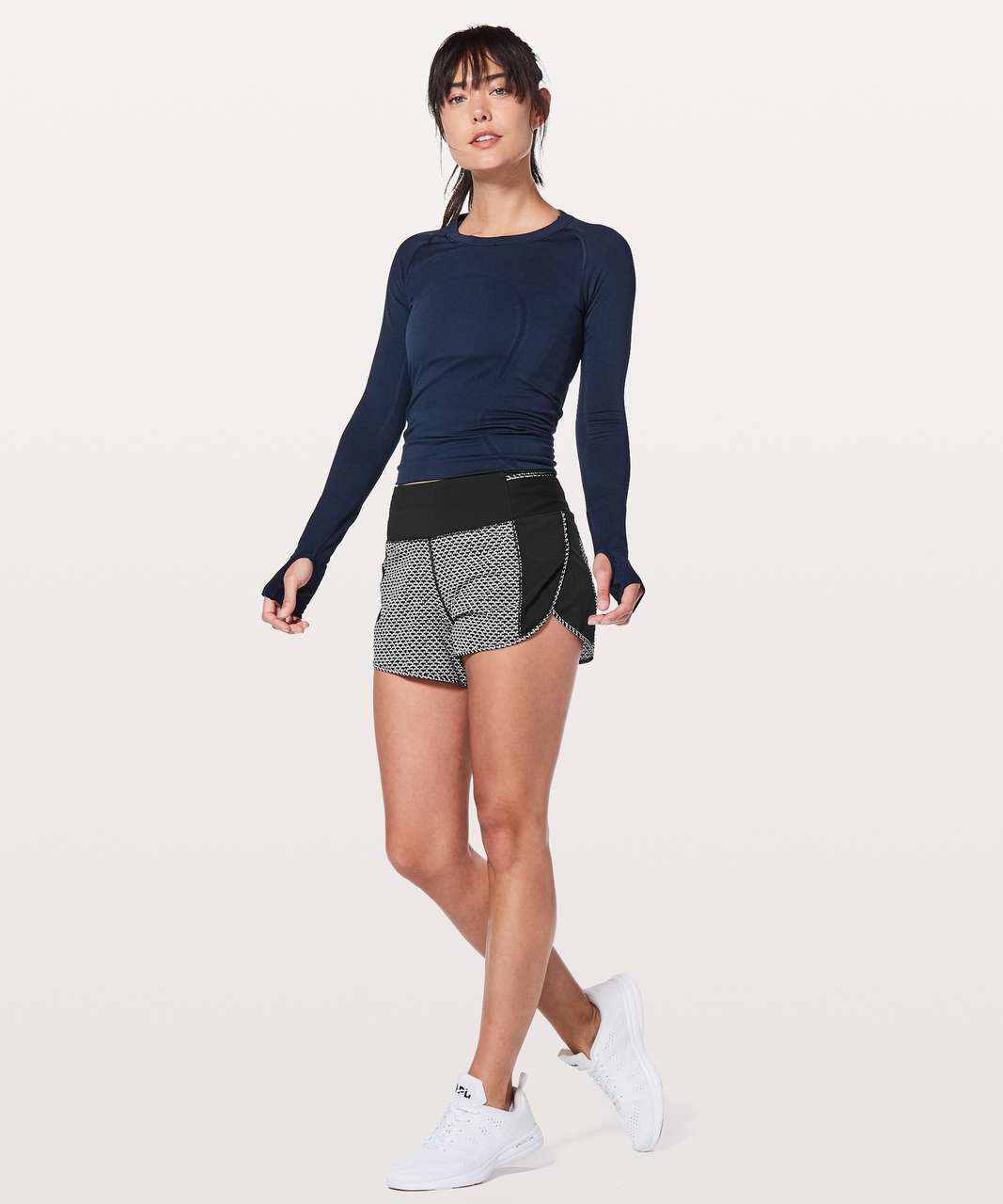 Lululemon Real Quick Short *Perforated Monochromic Black Lulu Fanatics