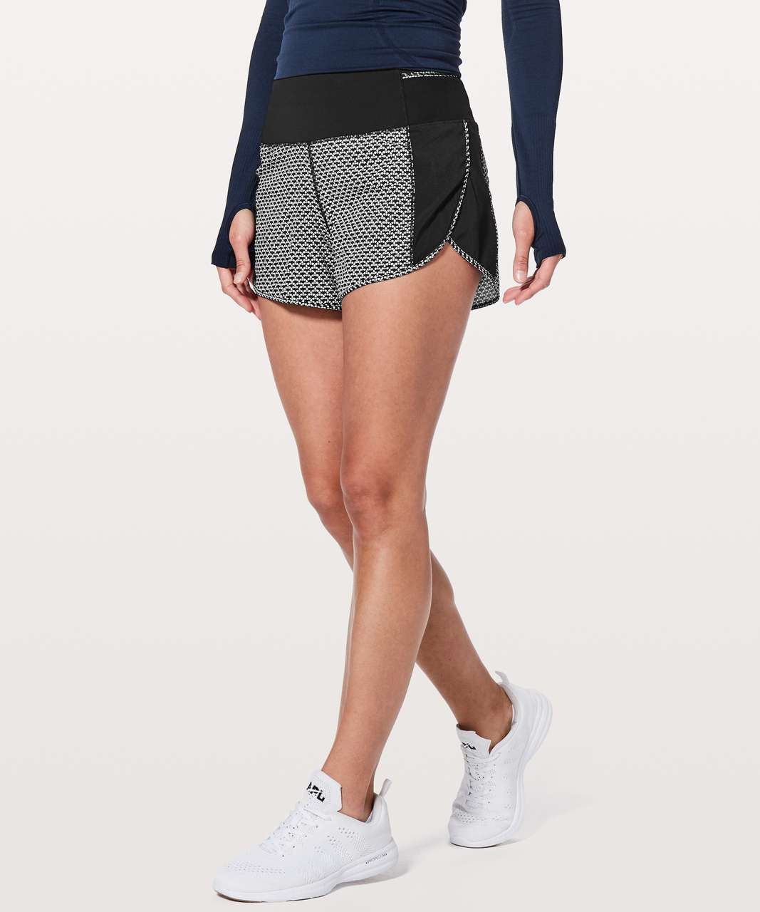 Lululemon Real Quick Short *Perforated 3.5" - Monochromic Black