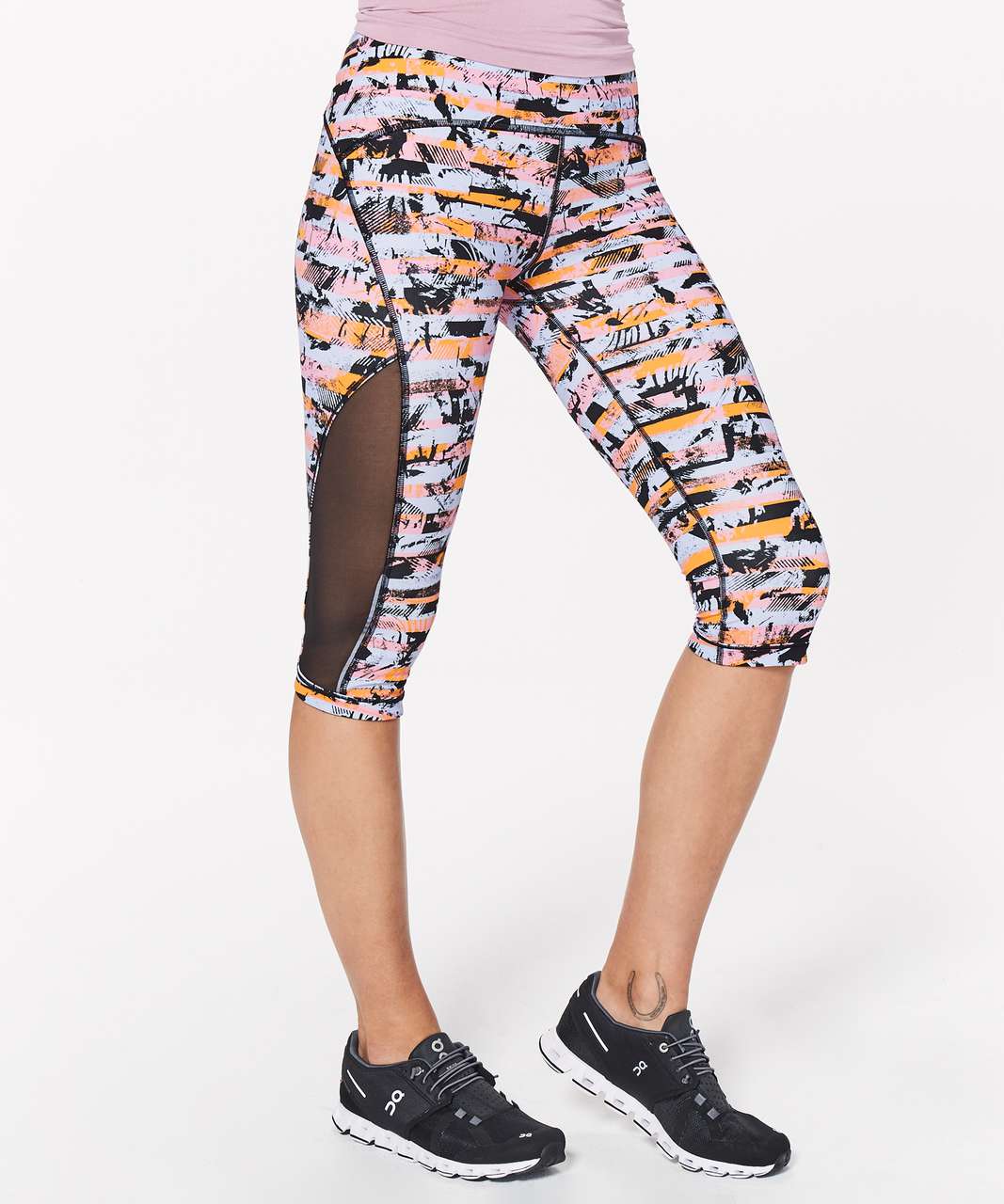 Lululemon Sun Runner Crop *17 - Inversion Multi / Black - lulu fanatics