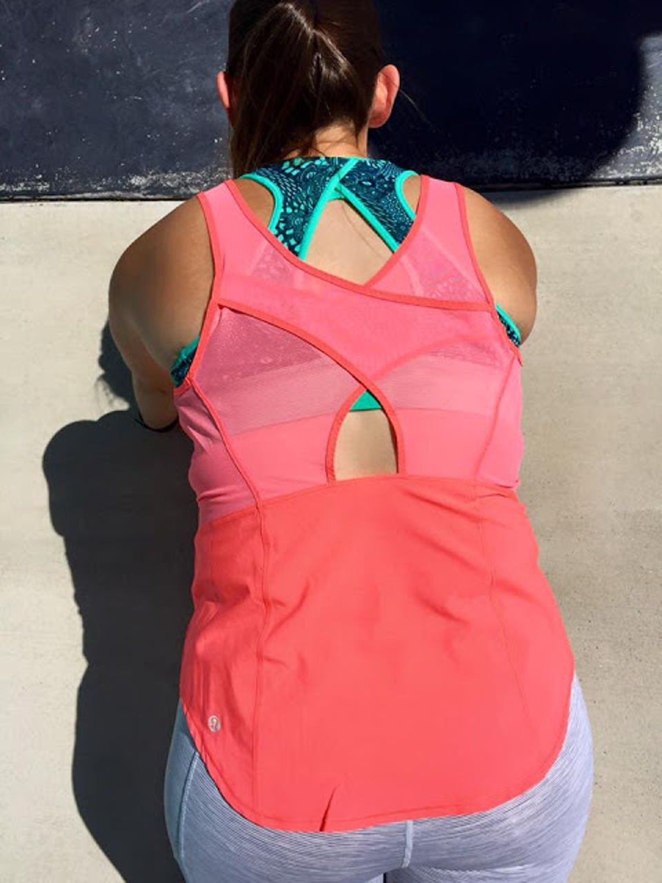 Lululemon Run With The Sun Bra - Bali Breeze / Pretty Lace Bali Breeze  Alberta Lake - lulu fanatics