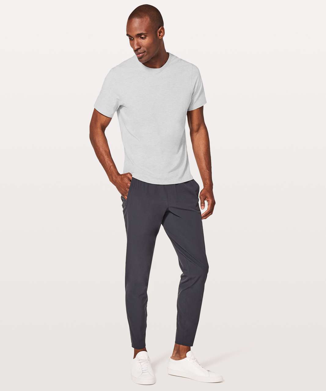 Lululemon 5 Year Basic Tee *Updated Fit - Heathered Core Ultra Light Grey -  lulu fanatics