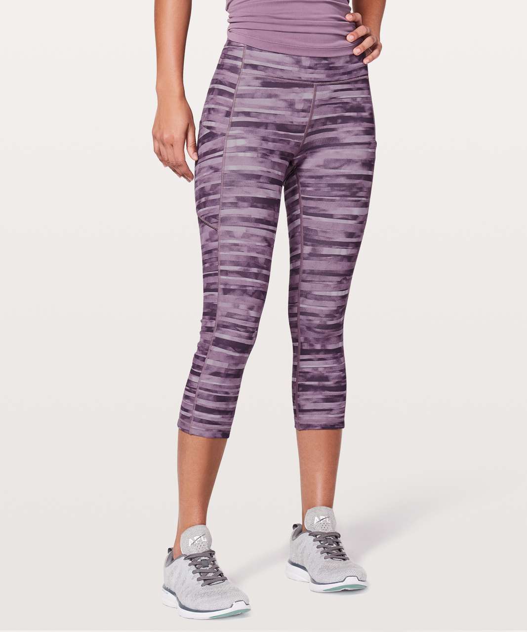 Lululemon Never Still Crop *21 Wildwood White Multi / Nocturnal