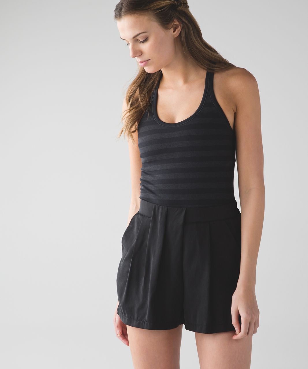 Lululemon Ebb To Street Tank - Heathered Black