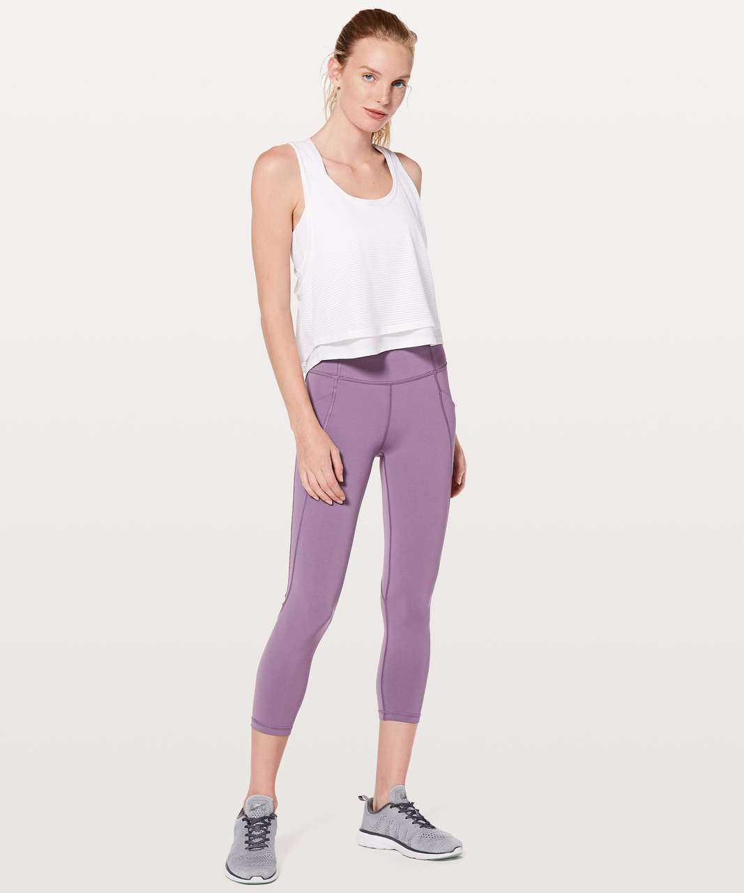 Lululemon Time To Sweat Crop *23" - Smoked Mulberry