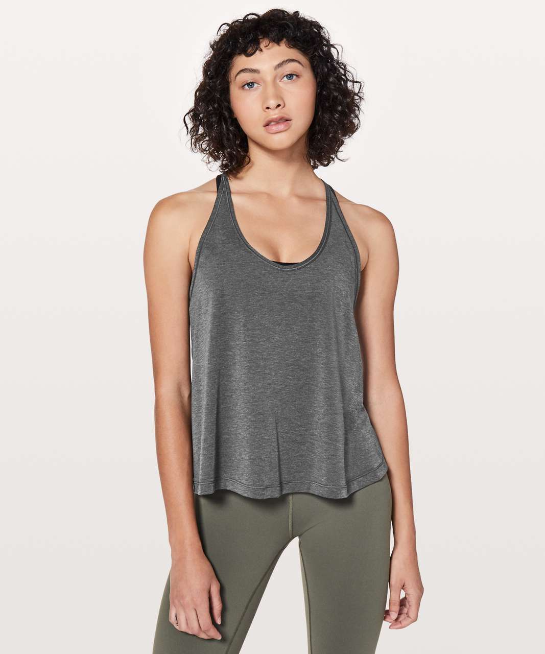 Lululemon Love Knot Tank - Heathered Black - lulu fanatics