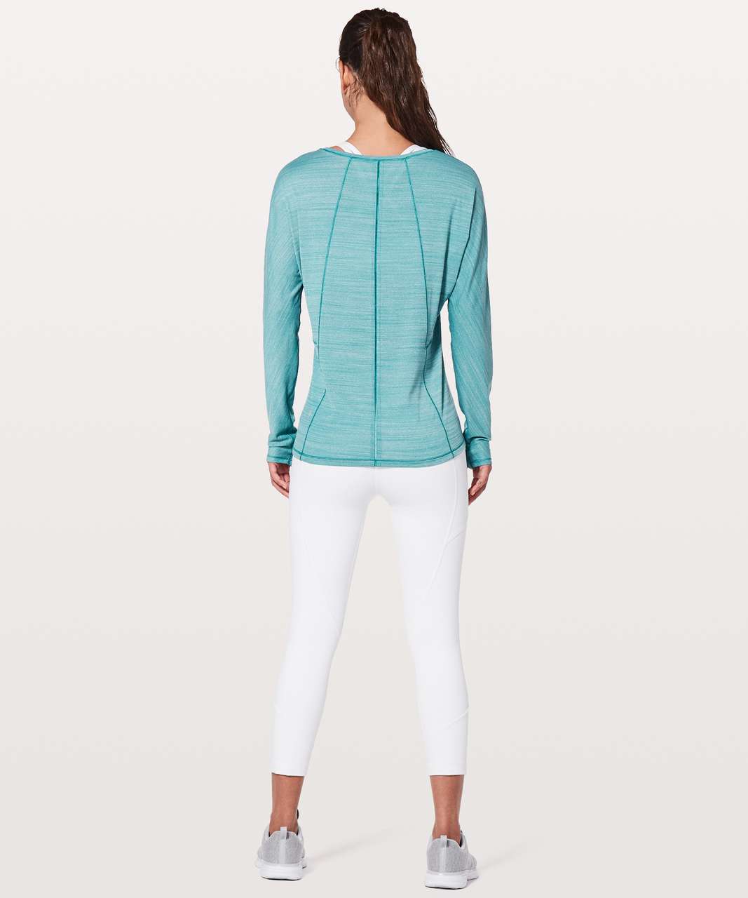 Lululemon Set To Sweat Long Sleeve - Heathered Teal Blue