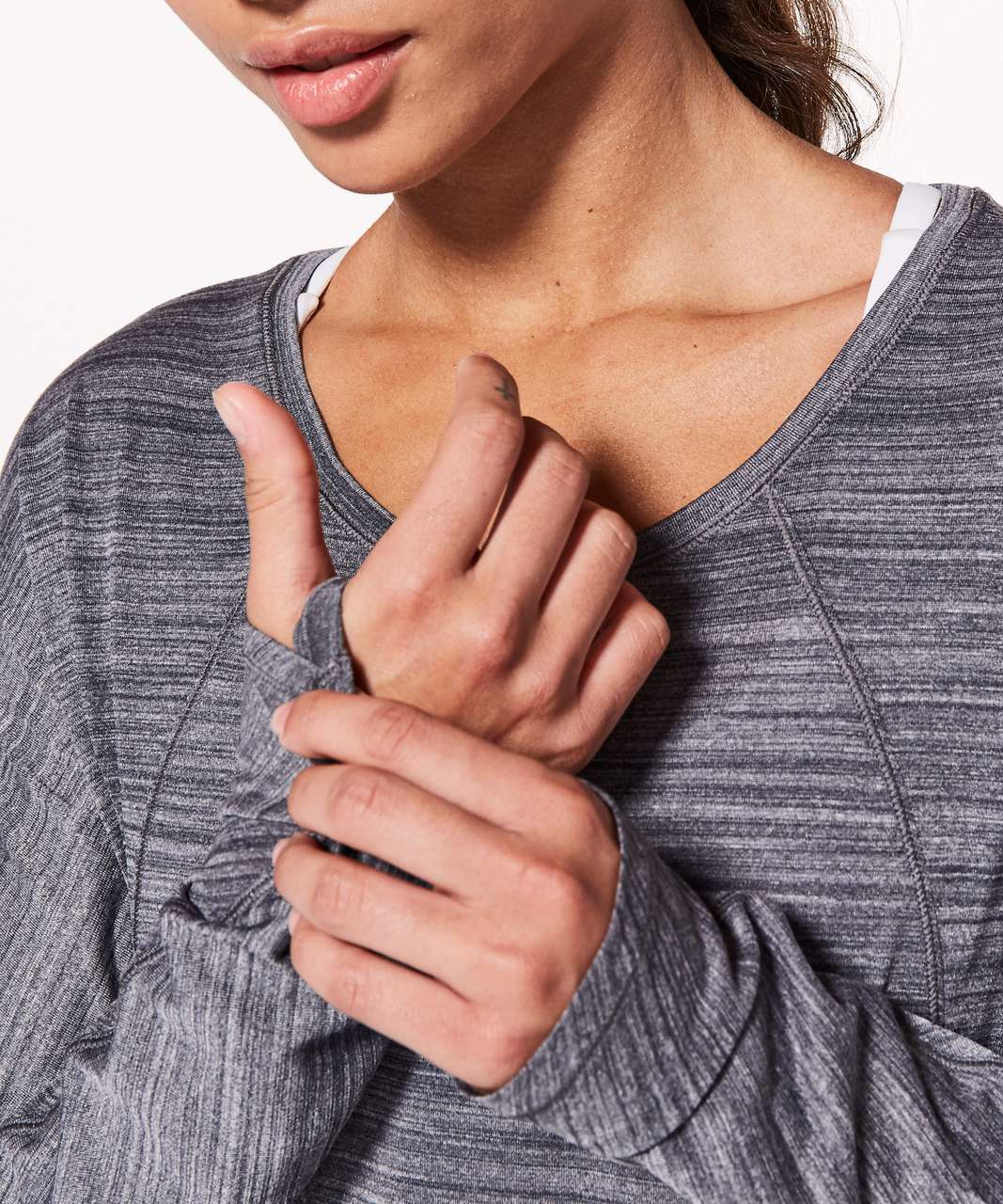 Lululemon Set To Sweat Long Sleeve - Heathered Black