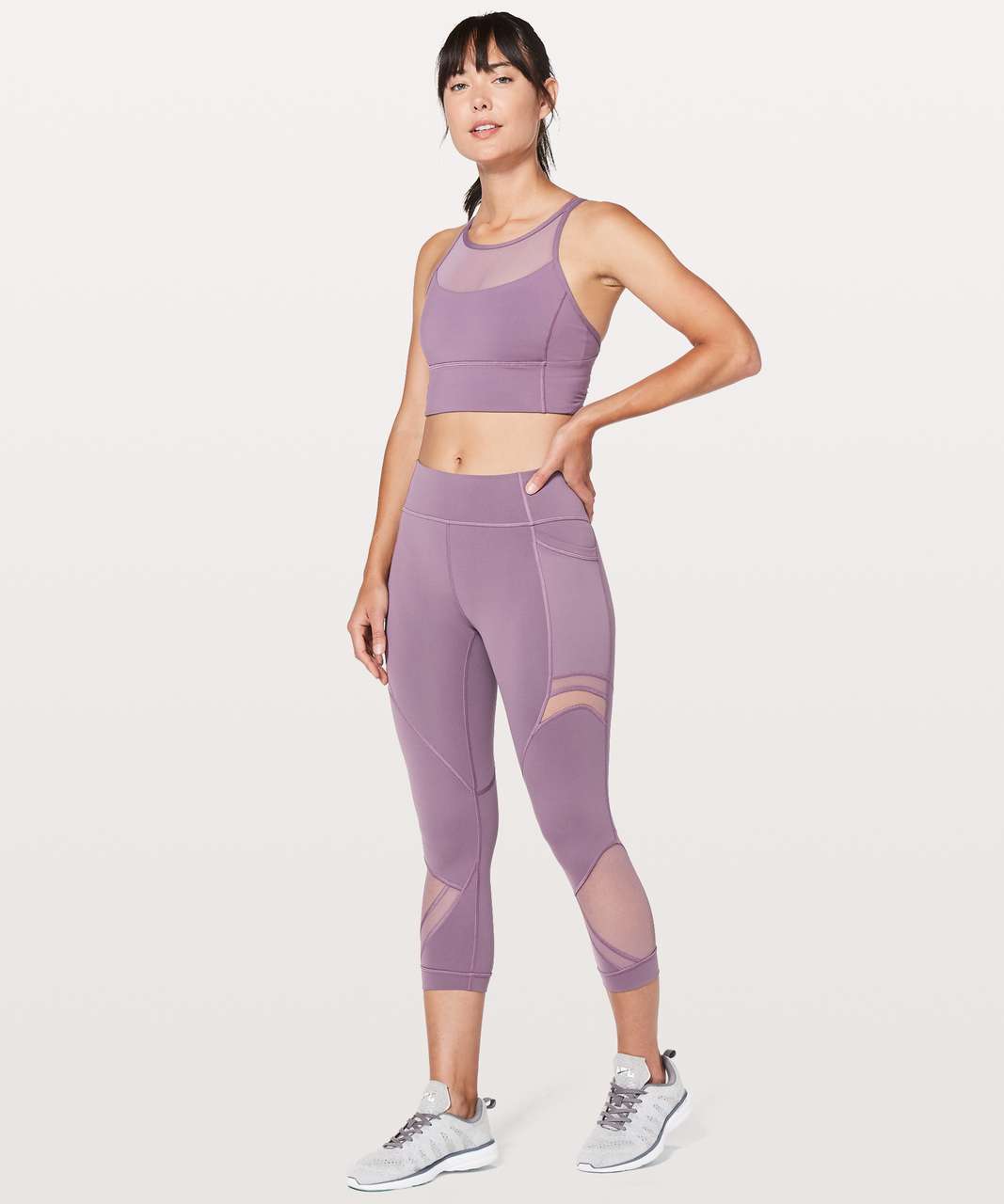 Lululemon Forget The Sweat Crop *21 - Smoked Mulberry - lulu fanatics