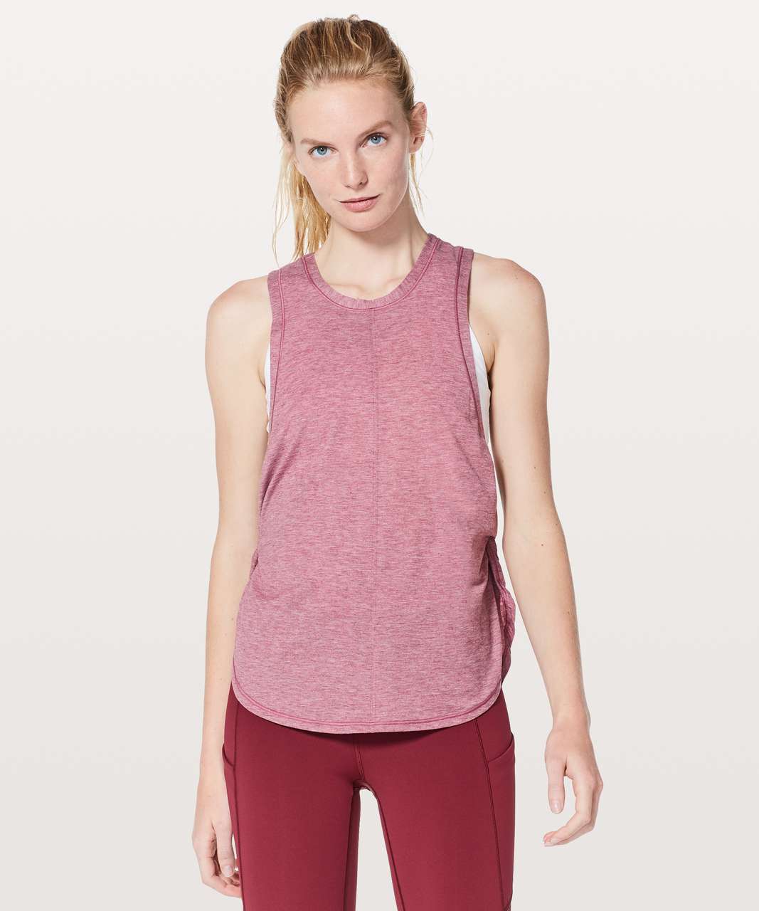 Lululemon Victory Lap Tank - Heathered Moss Rose