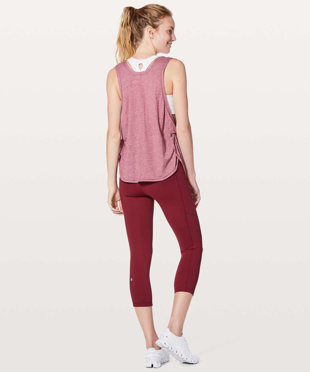 Lululemon Victory Lap Tank - Heathered Moss Rose