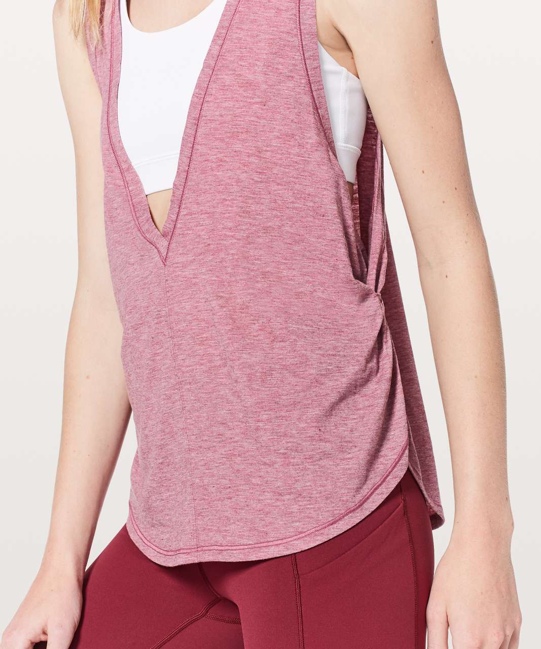 Lululemon Victory Lap Tank - Heathered Moss Rose