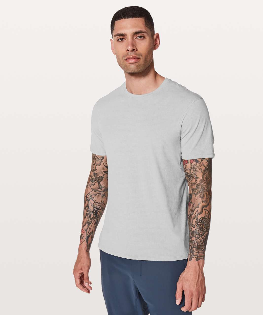 Lululemon In Mind Short Sleeve - Heathered Sea Salt