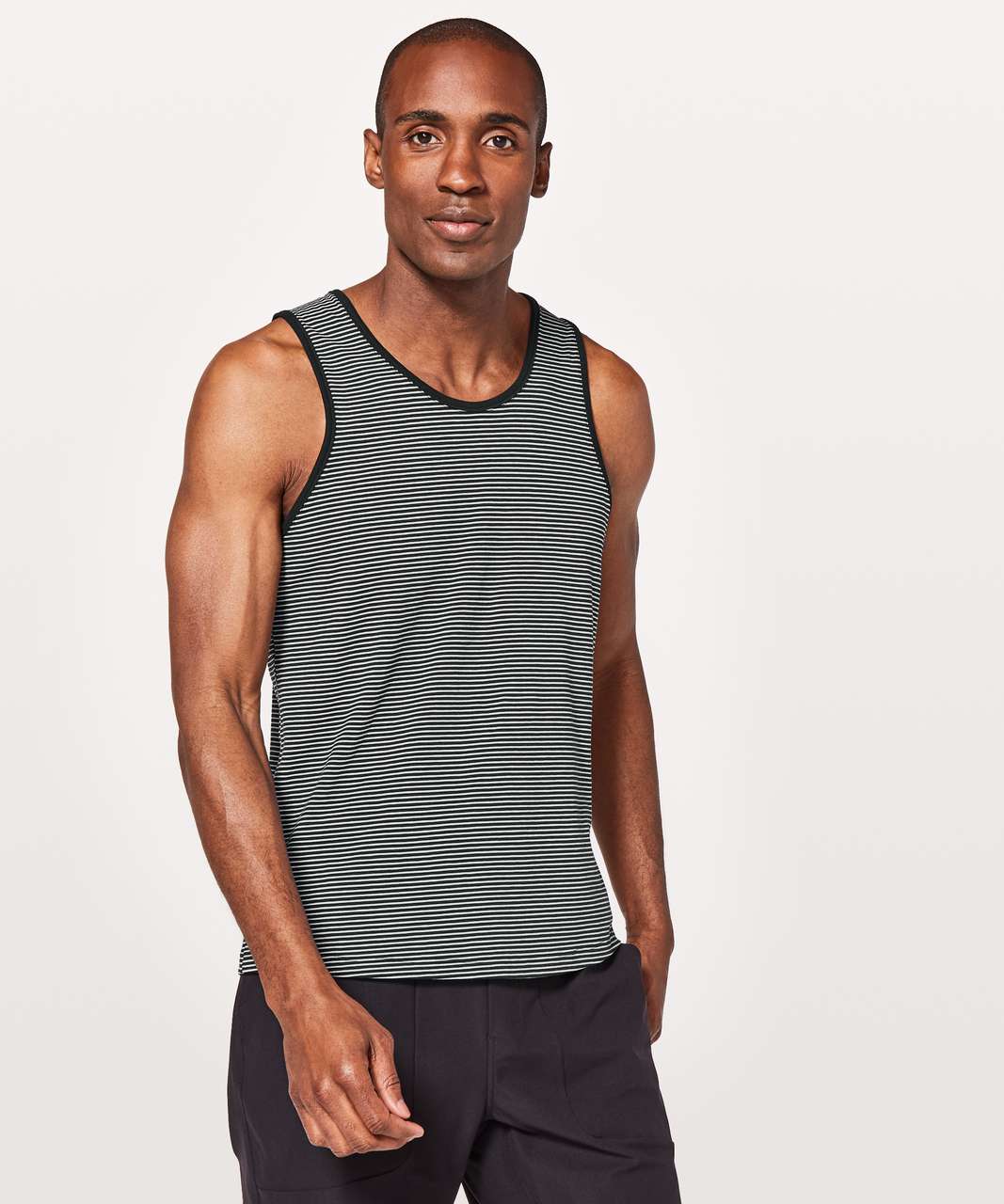 Lululemon 5 Year Basic Tank - Hyper Stripe White Black - lulu fanatics