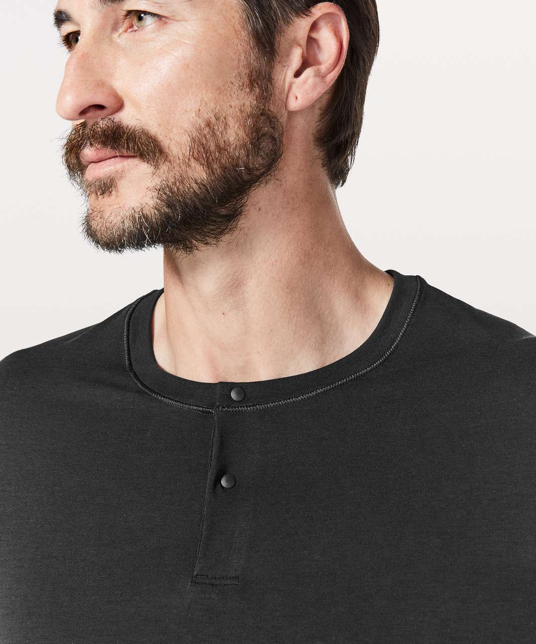 Lululemon 5 Year Basic Short Sleeve Henley - Black