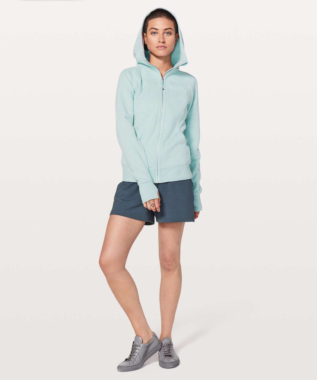 LULULEMON SCUBA OVERSIZED 1/2 Zip Hoodie Women's HCUG Gray sz XS/S