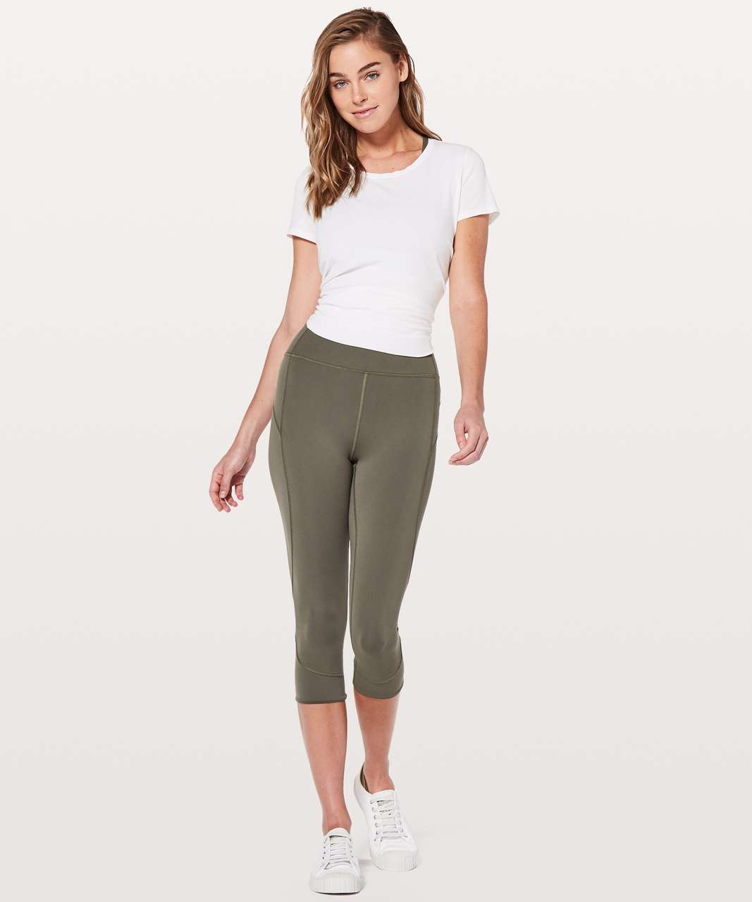 Lululemon In Movement Crop *Everlux 19" - Sage