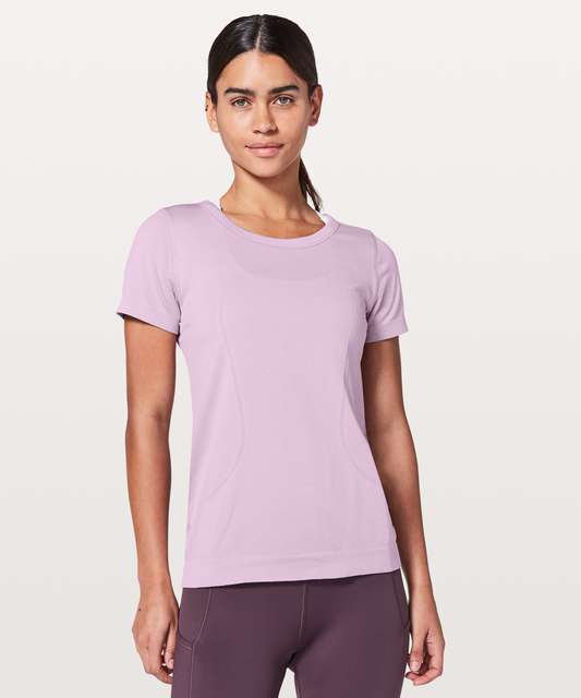 Lululemon Swiftly Tech Short Sleeve 2.0 - Dark Prism Pink / White ...