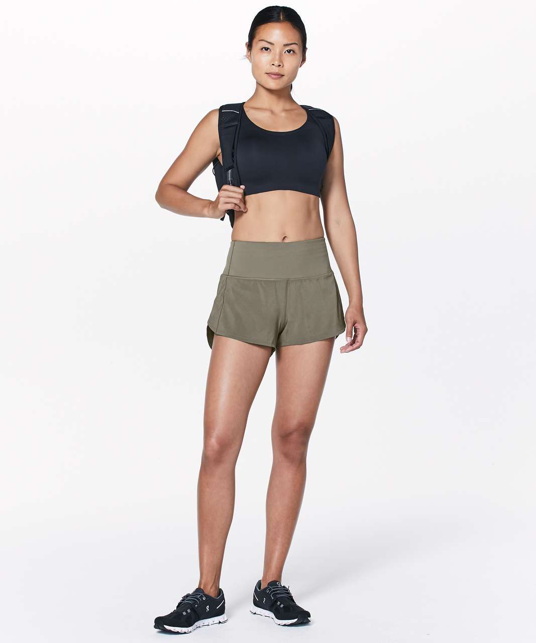 NEW LULULEMON Speed Up 2.5 Short 4 Grey Sage Gym Run