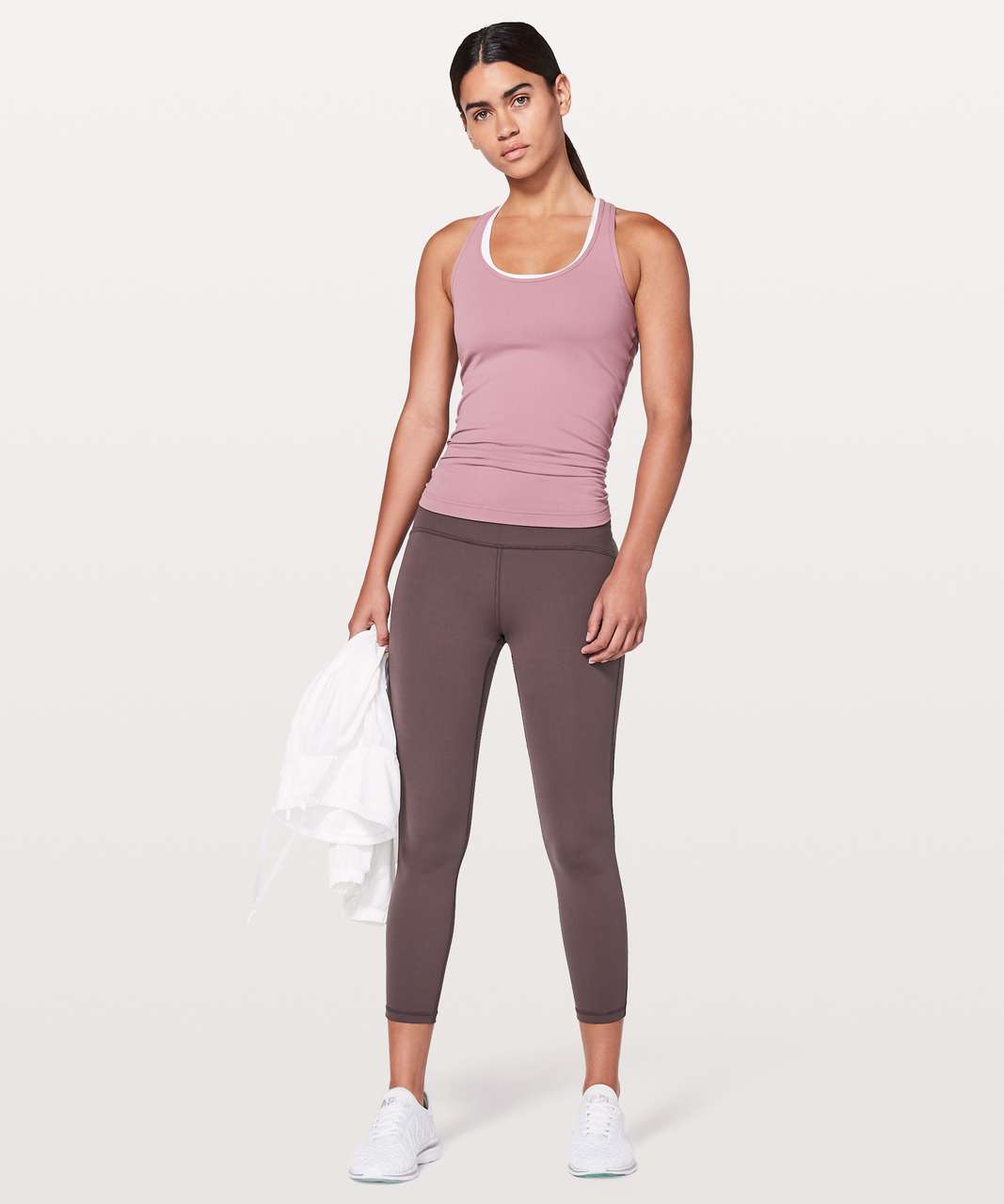 Lululemon Train Times 7/8 Pant *25 - Blush Blossom Alpine White Candy Pink  - lulu fanatics