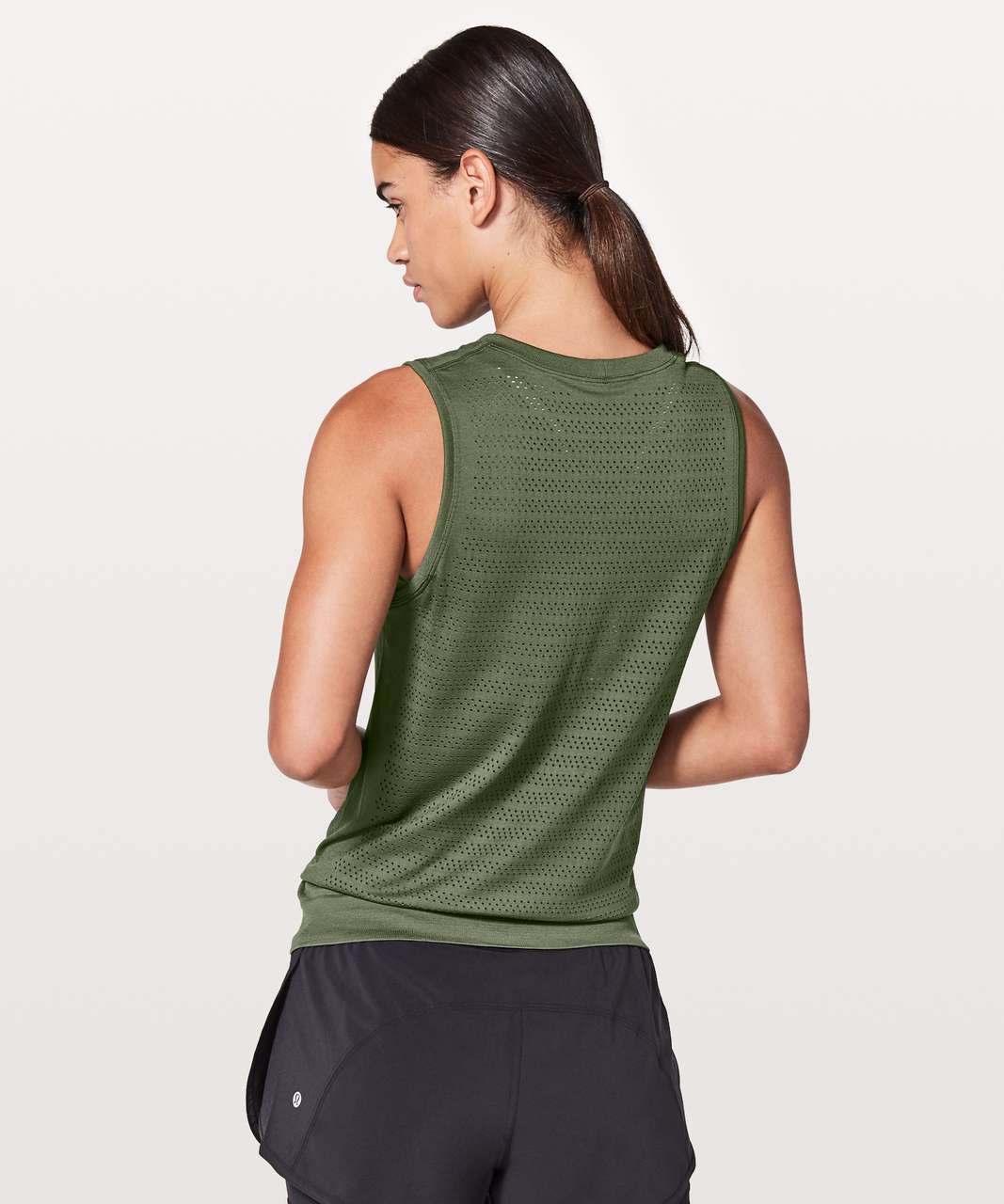 Lululemon Breeze By Muscle Tank II - Barracks Green / Barracks Green