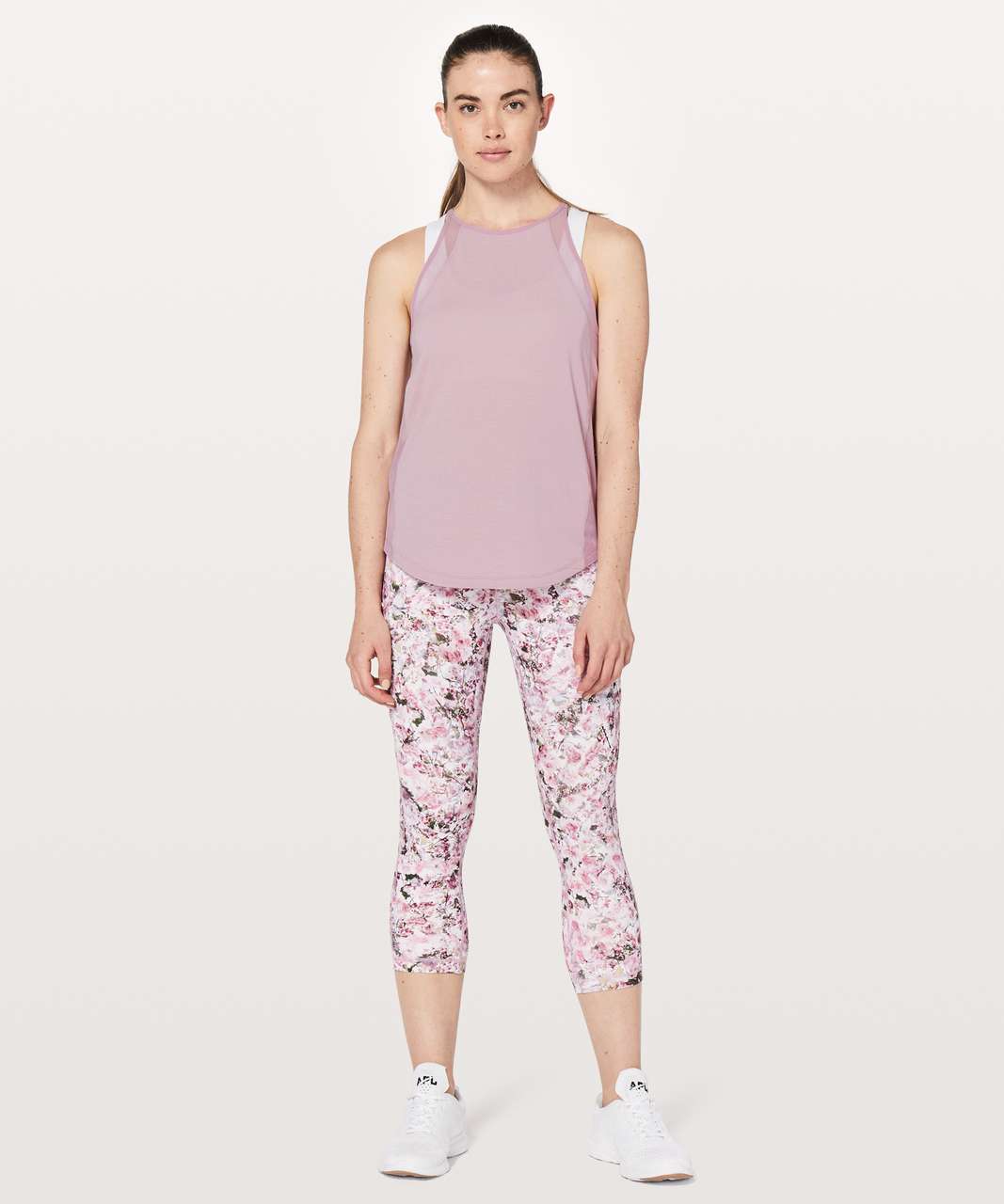 Lululemon Run Off-Route Tank - Heathered Rose Blush / Rose Blush