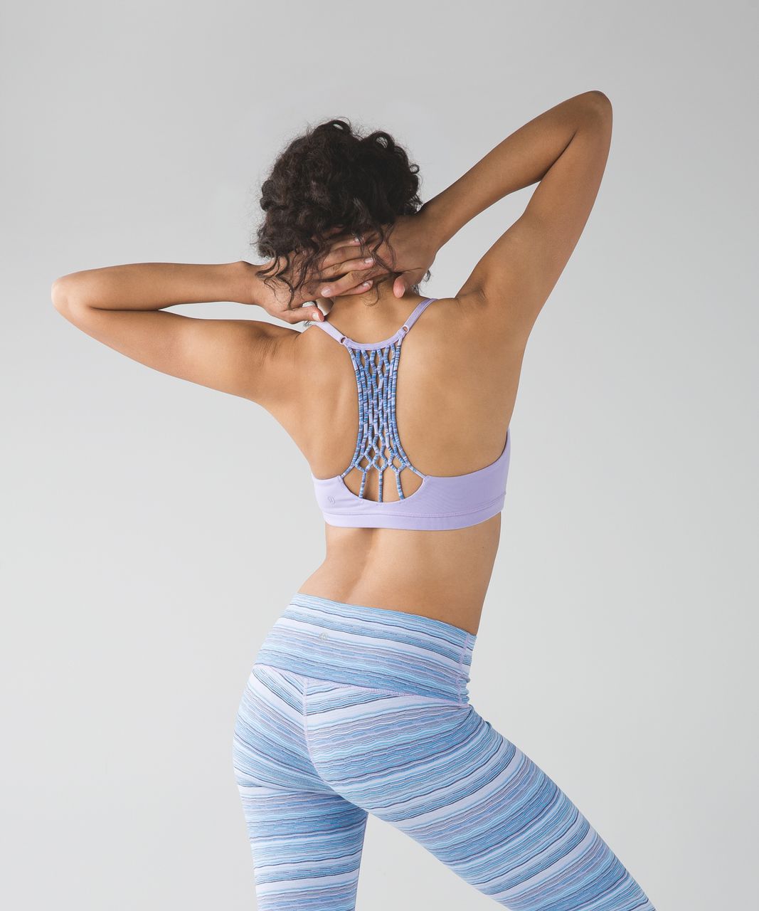 Lululemon True Self Bra II - Lilac / Wave Twist Lilac Caspian Blue