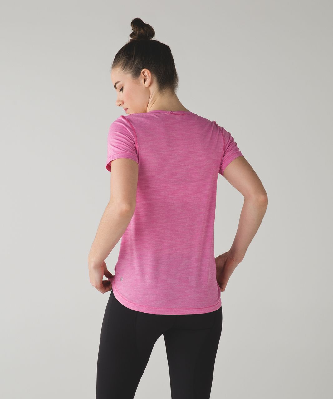 Lululemon What The Sport Tee - Heathered Pink Paradise