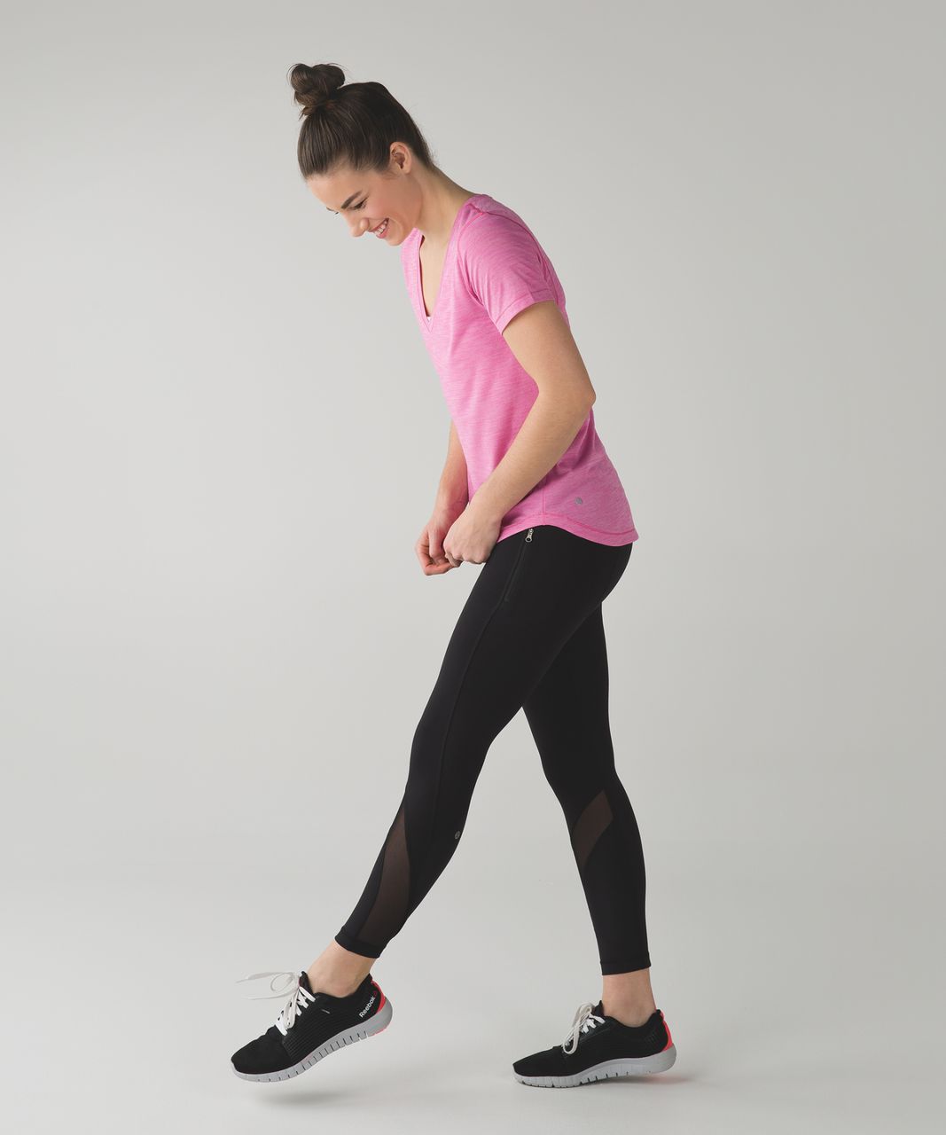 Lululemon What The Sport Tee - Heathered Pink Paradise