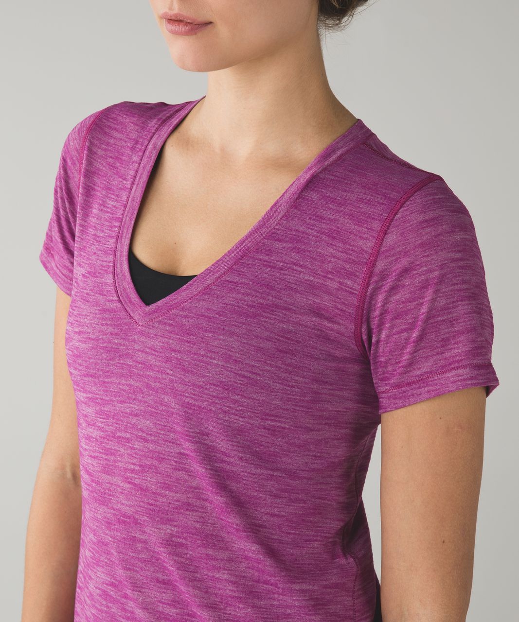 Lululemon What The Sport Tee - Heathered Regal Plum